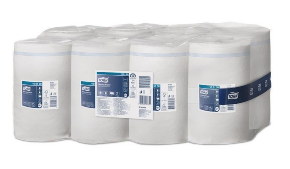 Poetsrol 1-laags, wit, M1 220 mm x 120 m, Centerfeed, 11 rollen