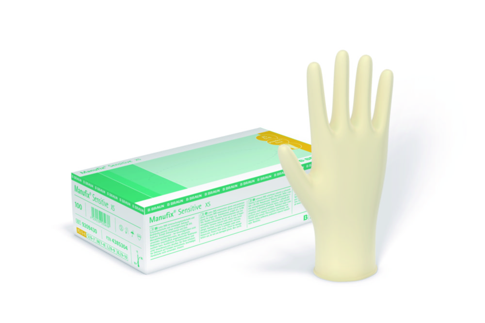Handschoenen, Latex, maat M, Manufix, poedervrij, CAT III