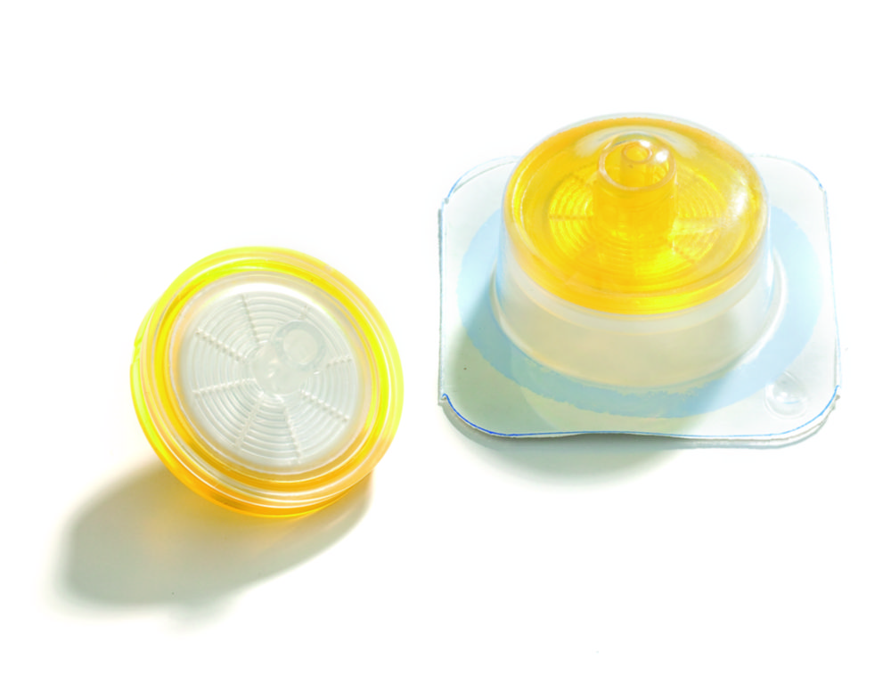 Spuitfilters CA, 0,45 µm Ø 25 mm, geel, steriel