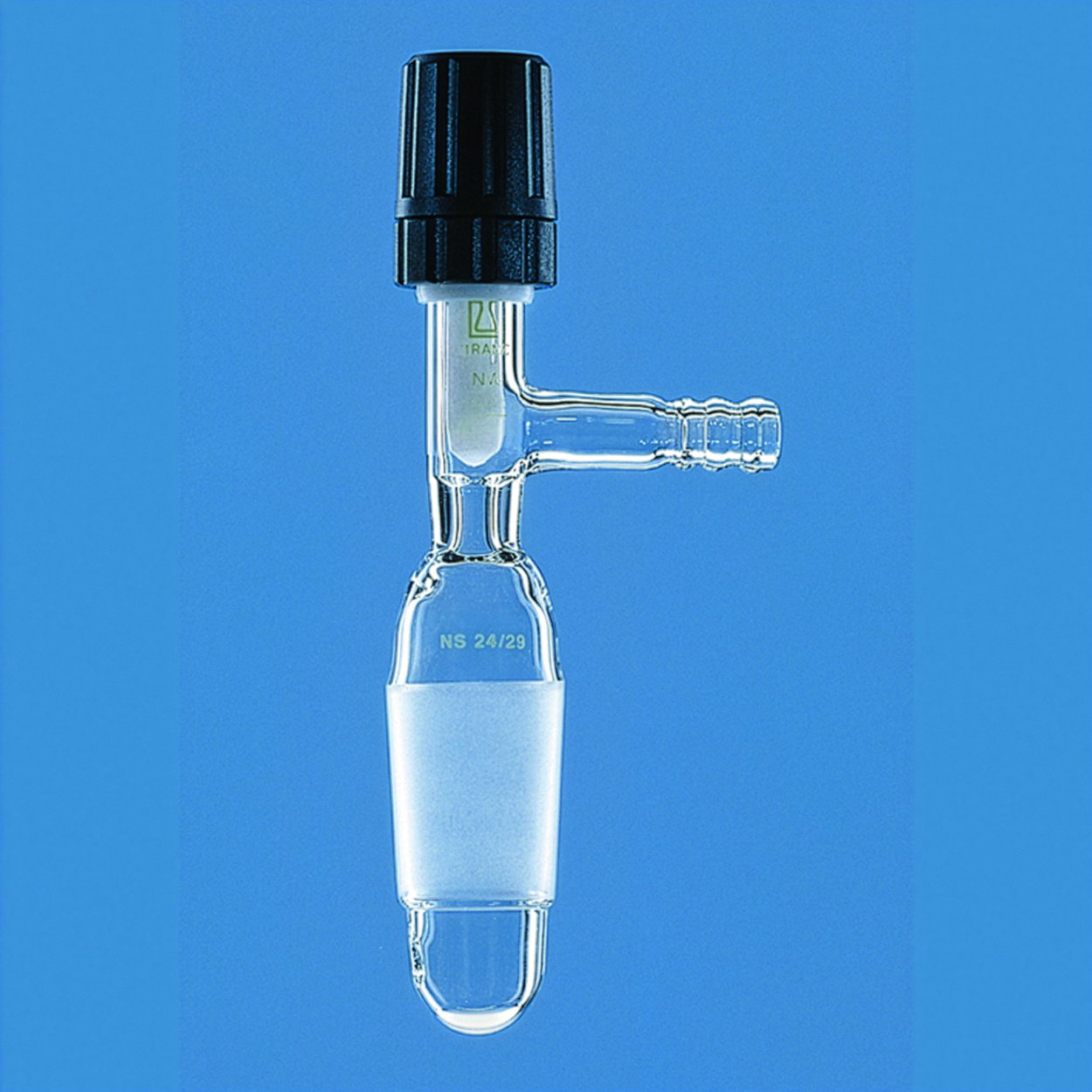 flesrand, glazen aansluiting, perst- adapter, glazen buis, laboratoriumuitrusting